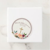 エレガント金ゴールドブルゴーニュフローラベビー《キリスト教》洗礼式や命名式 フェイバータグ (インサイチュ)