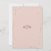 エレガント金ゴールドブルゴーニュ赤面フローラブライダルシャワー 招待状 (裏面)