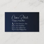 エレガント金ゴールドブルーピンクサンキューカード 名刺 (裏面)