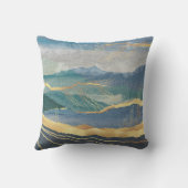 エレガント金ゴールドブルーランドスケープアート クッション (裏面)