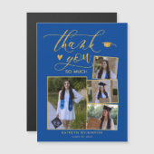 エレガント金ゴールドブルー数々のフォト卒業 (正面/裏面)