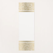 エレガント金ゴールドペイズリーパターン ヨガマット (正面)