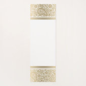 エレガント金ゴールドペイズリーパターン ヨガマット (裏面)