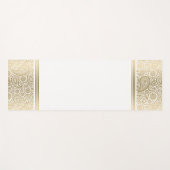 エレガント金ゴールドペイズリーパターン ヨガマット (正面(横))