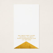 エレガント金ゴールドホイフェイクルジュエリー表示カード (裏面)