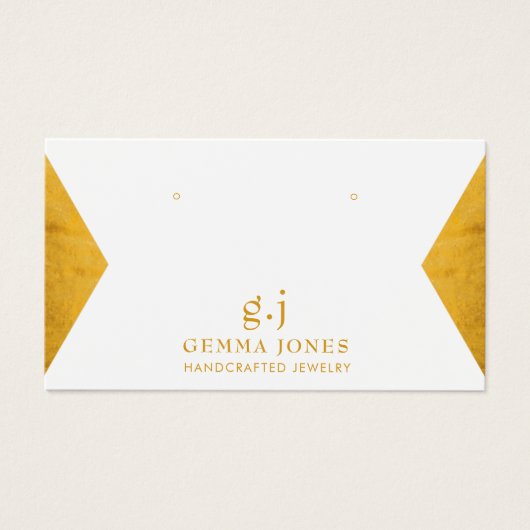 エレガント金ゴールドホイフェイクルジュエリー表示カード (正面)