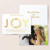 エレガント金ゴールドホリ企業のー写真実在 箔カード (ディスプレー)