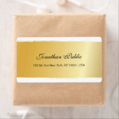 エレガント金ゴールドホワイトスクリプトプロフェッショナル出荷 ラベル (インサイチュ)