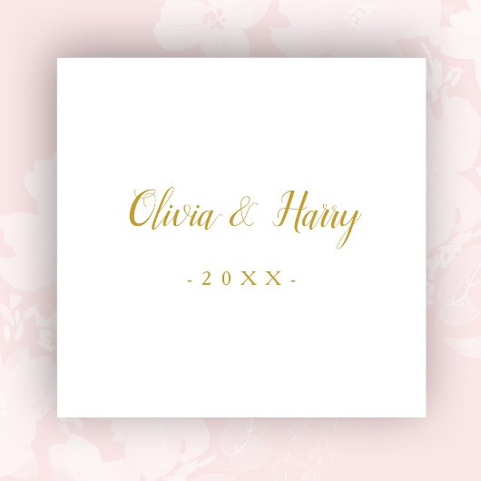 エレガント金ゴールドホワ結婚イト紙ナプキン スタンダードカクテルナプキン