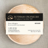 エレガント金ゴールドホーム実在ロゴ開発 名刺