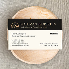 エレガント金ゴールドホーム実在ロゴ開発 名刺