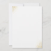 エレガント金ゴールドボールガウン – プリンセスデザイン結婚ズ 招待状 (裏面)