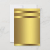 エレガント金ゴールドポインセチア金ゴールドクリスマスパーティー 招待状 (裏面)