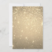 エレガント金ゴールドマイルストーン誕生日招待状 招待状 (裏面)