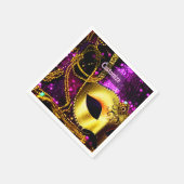 エレガント金ゴールドマスク スタンダードカクテルナプキン (角)