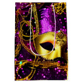 エレガント金ゴールドマスク ミディアムペーパーバッグ (裏面)