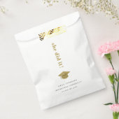 エレガント金ゴールドミニマルタイポグラフィ目盛りキャップ フェイバーバッグ (封をした状態)