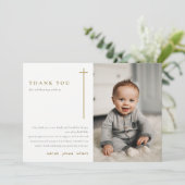 エレガント金ゴールドミニマルタイポグラフィ サンキューカード (スタンド正面)