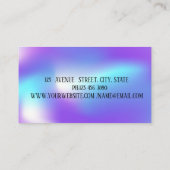 エレガント金ゴールドミュージックノートHeadphone DJホログラフィック 名刺 (裏面)