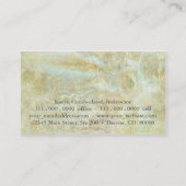 エレガント金ゴールドミント抽象芸術ダンス 名刺 (裏面)