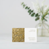 エレガント金ゴールドメタリック・ファイナンス・コンサルタント 名刺 (スタンド正面)
