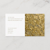 エレガント金ゴールドメタリック・ファイナンス・コンサルタント 名刺 (裏面)