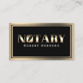 エレガント金ゴールドメタルフレーム名刺 名刺 (正面)