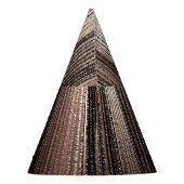 エレガント金ゴールドメタル： 3Dラグジュアリー描写 パーティーハット (裏面)