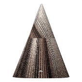 エレガント金ゴールドメタル： 3Dラグジュアリー描写 パーティーハット (左)