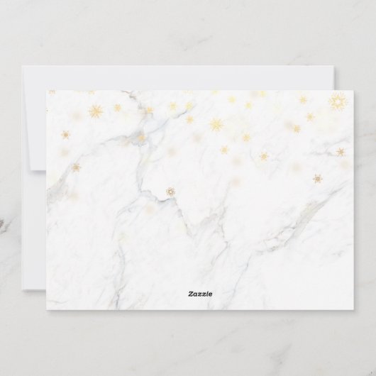 エレガント金ゴールドメリークリスマスカスタムの写真 シーズンカード (裏面)