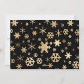 エレガント金ゴールドメリークリスマスカスタム写真コラージュ シーズンカード (裏面)