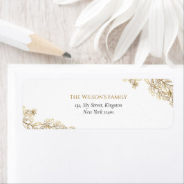 エレガント金ゴールドメリー共に聖降誕祭を祝う ラベル