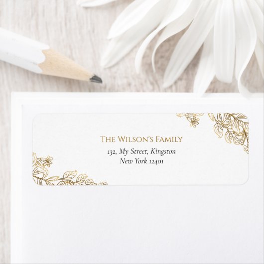 エレガント金ゴールドメリー共に聖降誕祭を祝う ラベル (インサイチュ)