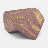 エレガント金ゴールドモダンとバラ金ゴールドの大理石の外観 ネクタイ (ロール)