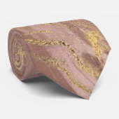 エレガント金ゴールドモダンとバラ金ゴールドの大理石の外観 ネクタイ (ロール)