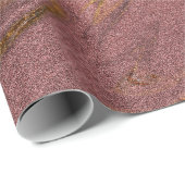 エレガント金ゴールドモダンとバラ金ゴールドの大理石の外観 ラッピングペーパー (ロールコーナー)