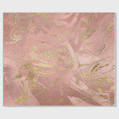 エレガント金ゴールドモダンとバラ金ゴールドの大理石の外観 ラッピングペーパー (フラット)