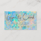 エレガント金ゴールドモダンオパール石ロイヤリティカード 名刺 (正面)