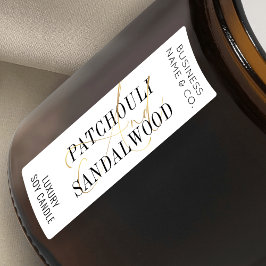 エレガント金ゴールドモダンキャンドルジャー薄い垂直ラベル ラベル