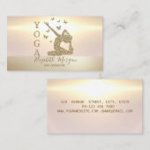 エレガント金ゴールドモダングリッターウィメンヨガインストラクター 名刺 (正面/裏面)