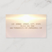 エレガント金ゴールドモダングリッターウィメンヨガインストラクター 名刺 (裏面)