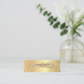 エレガント金ゴールドモダングリッターストローク、ジオメトリック スキニー名刺 (スタンド正面)