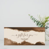 エレガント金ゴールドモダングリッター褐色瑪瑙 (スタンド正面)