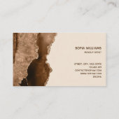 エレガント金ゴールドモダングリッター褐色瑪瑙 名刺 (裏面)
