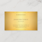 エレガント金ゴールドモダンデザイン洗練テンプレート 名刺 (裏面)
