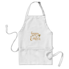 エレガント金ゴールドモダンハッピーイースター スタンダードエプロン