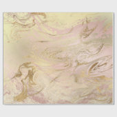 エレガント金ゴールドモダンバラ金ゴールド大理石&グリッター ラッピングペーパー (フラット)