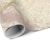 エレガント金ゴールドモダンバラ金ゴールド大理石&グリッター ラッピングペーパー (ロールコーナー)