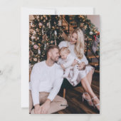 エレガント金ゴールドモダンフレーム最も楽しい休日 シーズンカード (裏面)