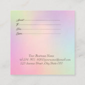 エレガント金ゴールドモダンフレーム、紙吹雪ホログラフィック 割引カード (裏面)